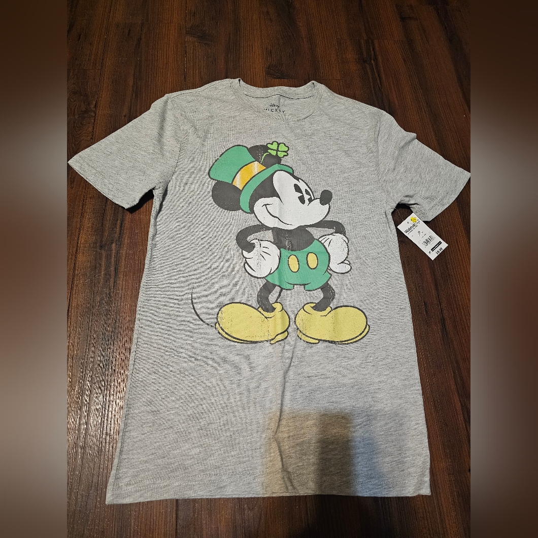 Disney Mickey Mouse St Patrick's Day Shirt Xs (30-32)